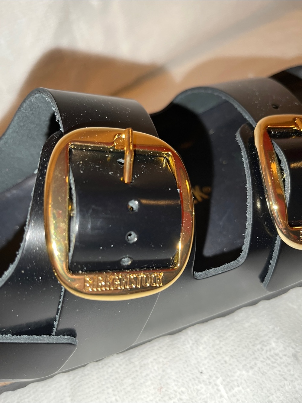 NWT - Birkenstock Milano Big Buckle Black Patent Leather Sandals - EU 39 - Picture 7 of 13